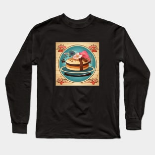 Dorayaki Kawaii Vintage Yummy Baker Baking Food Long Sleeve T-Shirt